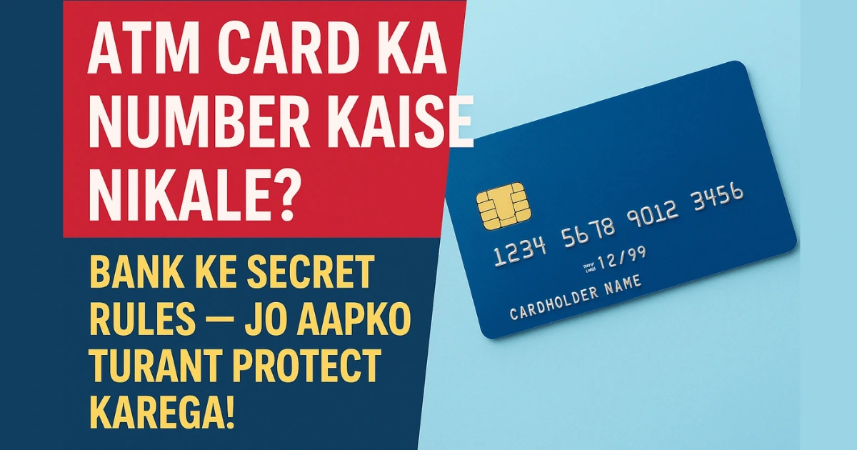 ATM Card Ka Number Kaise Nikale? Bank Ke Secret Rules